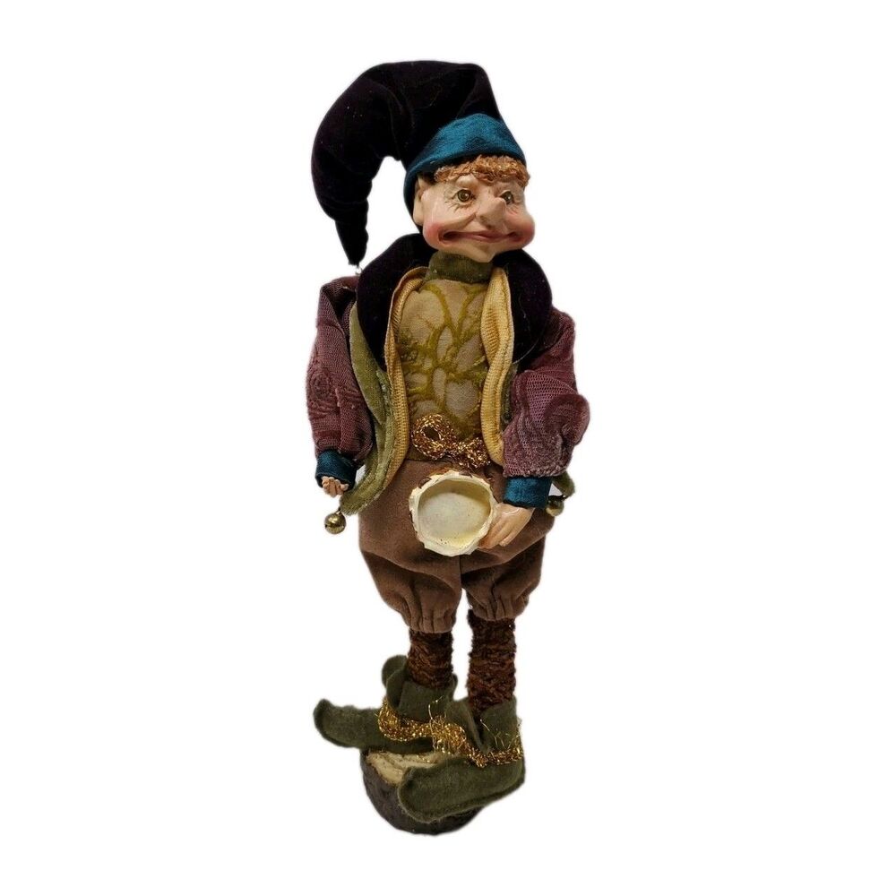 Rare Katherines Collection Wayne Kleski Art Doll Tambourine Playing With Base